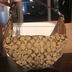 Brown monogram coach bag